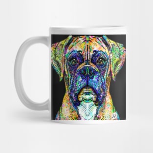 BOXER watercolor and ink portrait Mug